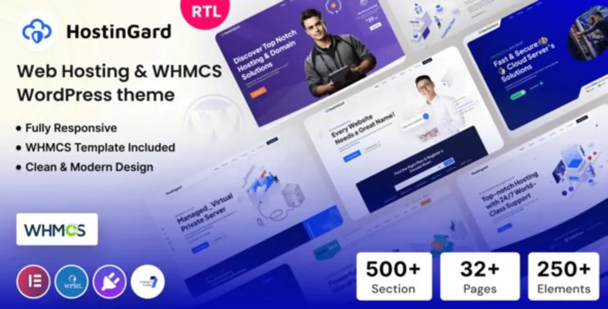 Hostingard - Web Hosting WordPress Theme with WHMCS