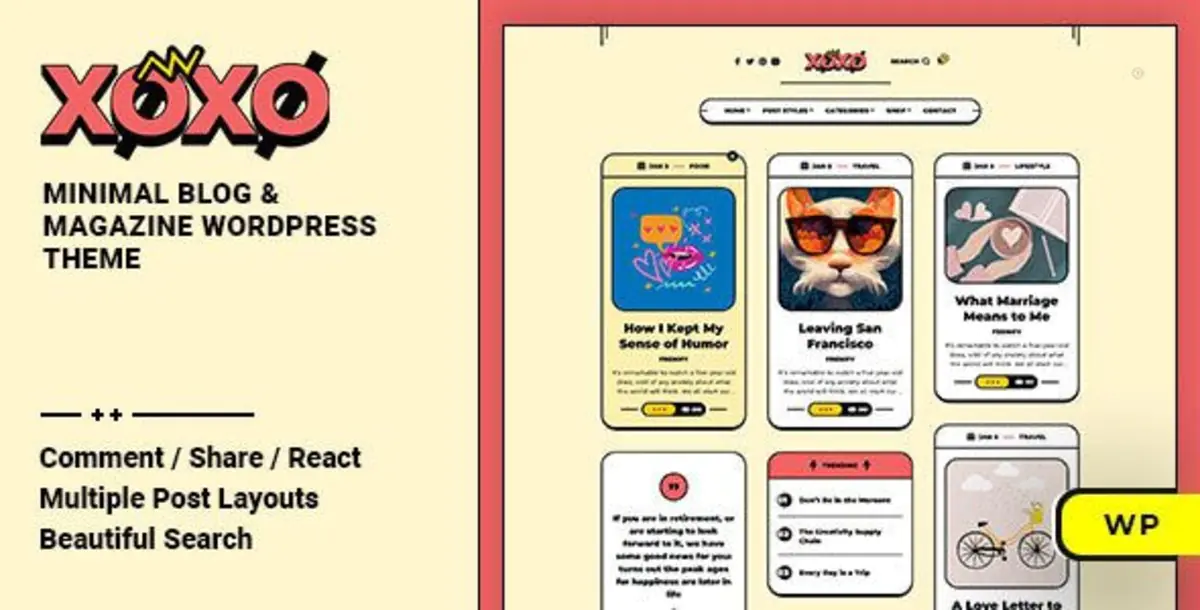 Xoxo – Personal Blog & Magazine WordPress Theme